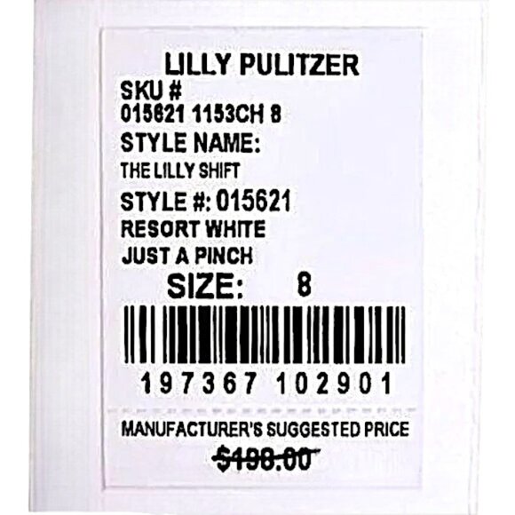Lilly Pulitzer "The Lilly Shift" in Resort White/Just a Pinch NWT - Size 8 - Picture 7 of 8